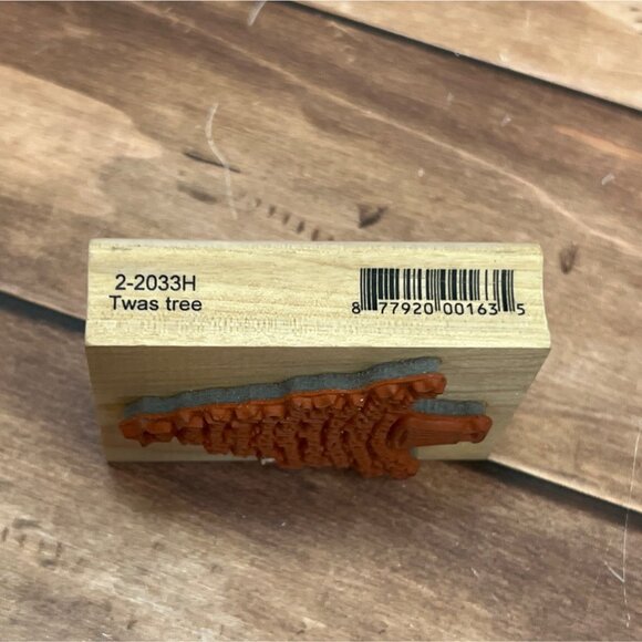 VERY RARE A MUSE 2-2033H TWAS TREE WOOD RUBBER STAMP NIGHT BEFORE CHRISTMAS - Picture 2 of 5